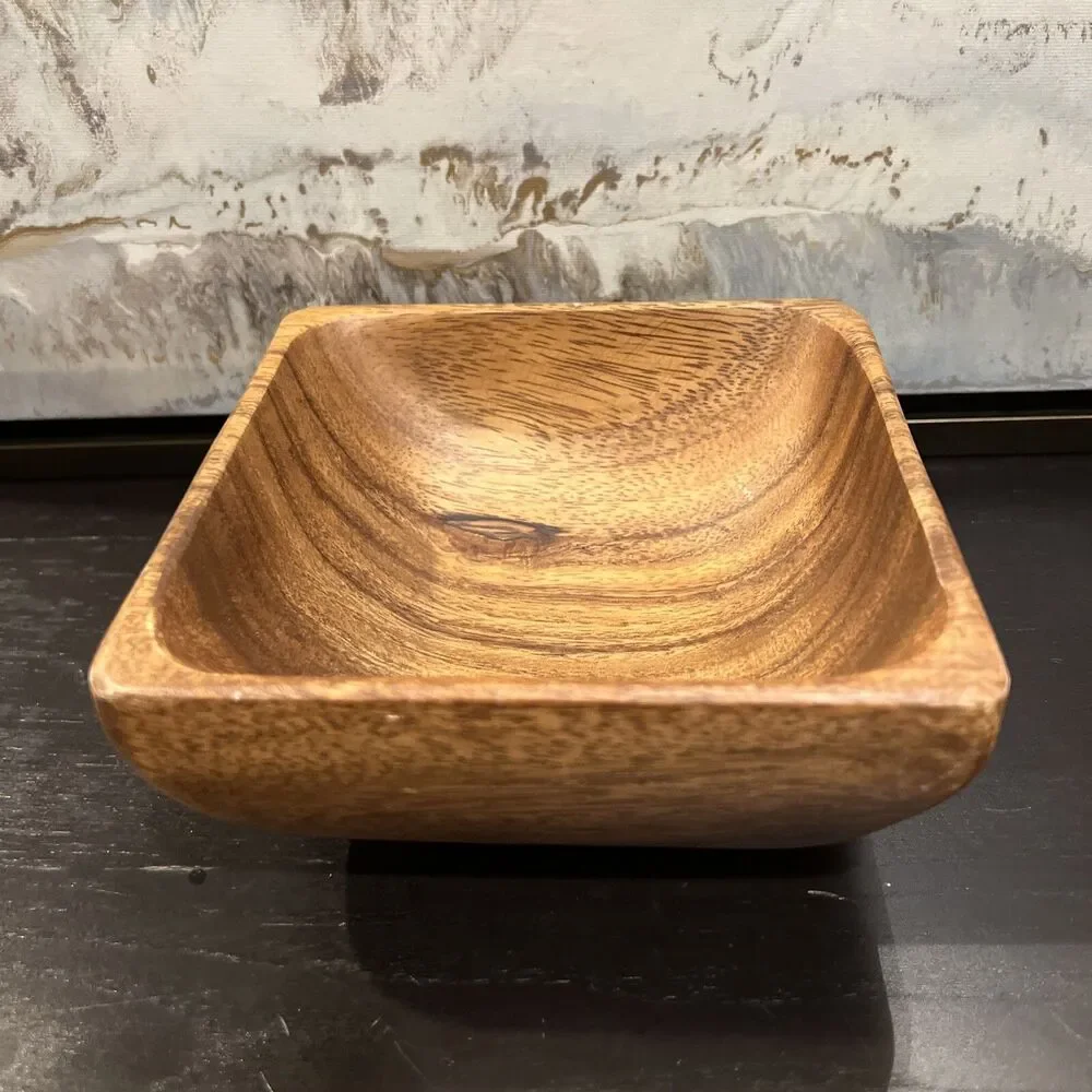 Pacific Merchant Acacia were Square Acacia Wood Bowl 6